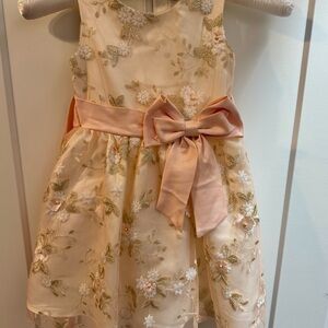 Elegant Floral Kids Dress with Bow